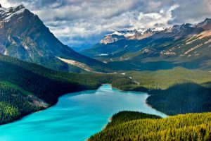 mountains and water Peyto Lake, Canada