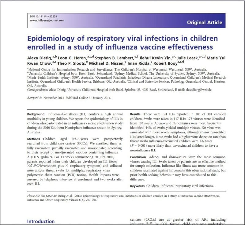 Epidemiology of respiratory viral infections in children e1587420154231 Pentagon Study: Flu Shot Raises Risk of Coronavirus by 36%