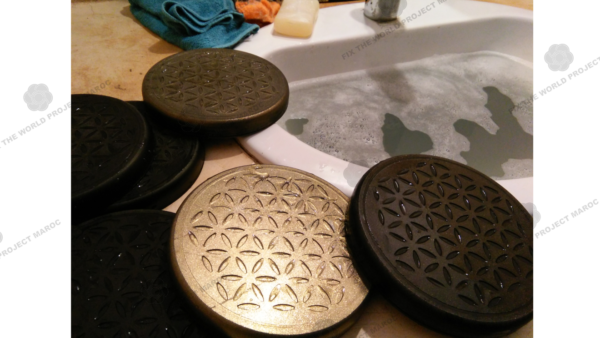 plates washed 1 Black Shungite Orgonite Charge Plates